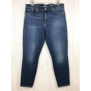 7FAM Gwenevere Distressed Skinny Ankle Jeans NWT